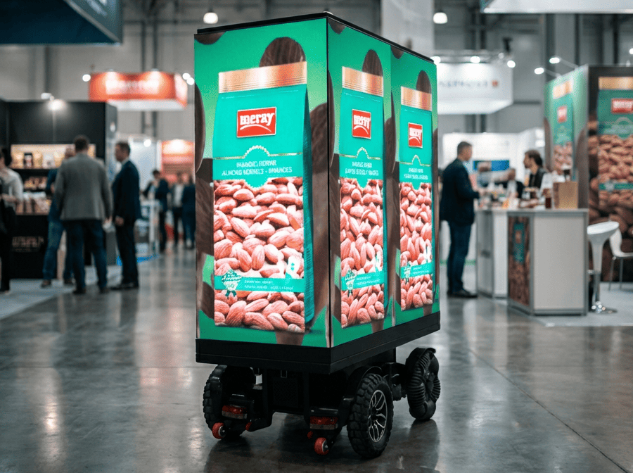 Mobiles LED-Werbefahrzeug von Emay Creative zieht auf Messen und Events Aufmerksamkeit auf sich