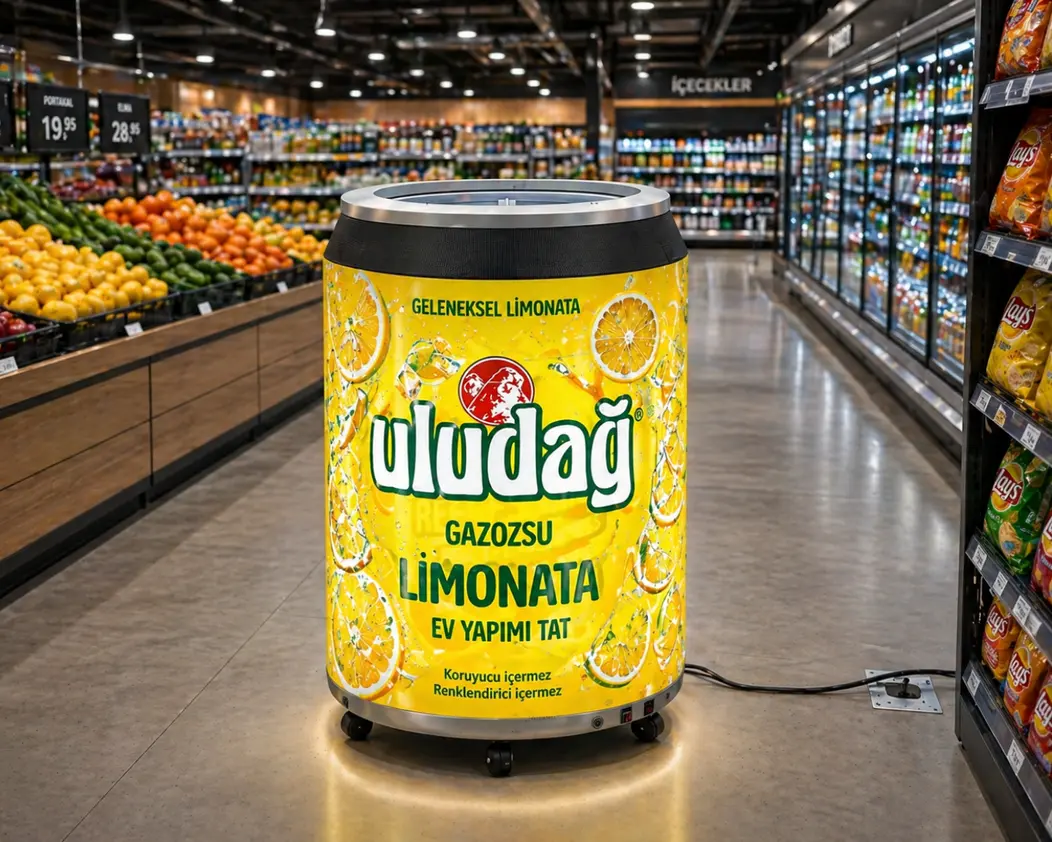 Round LED Can Display for retail and promotion